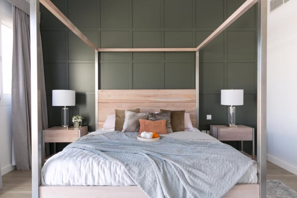 Serene bedroom interior design in a Ras Al Khaimah townhouse