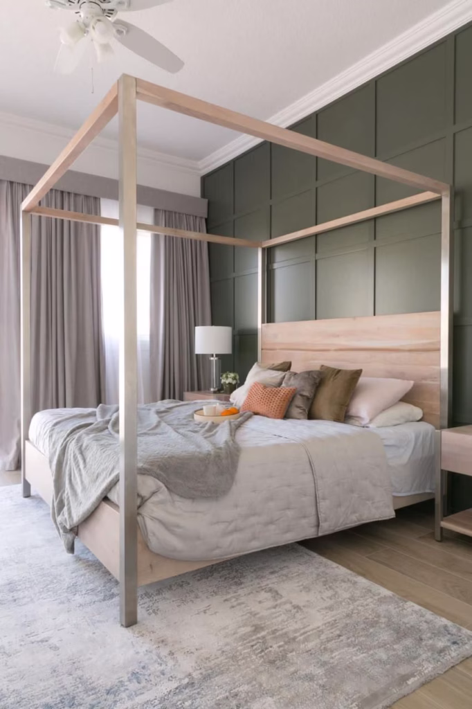 Bright and airy bedroom designed in Ras Al Khaimah townhouse