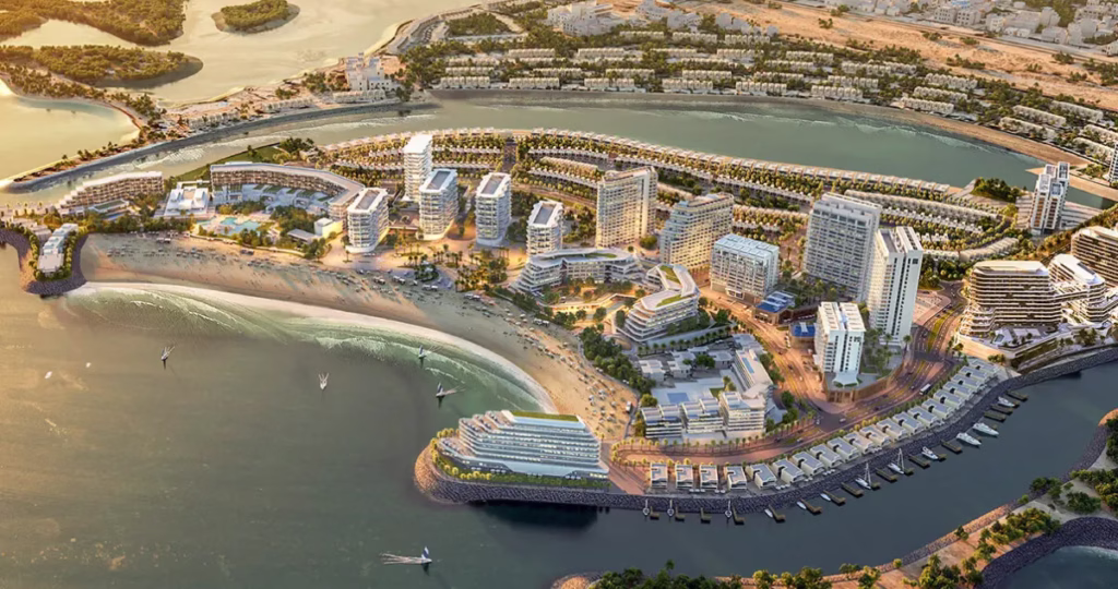 RAK Properties residential development in Mina Al Arab, Ras Al Khaimah, showing modern homes and landscaped streets